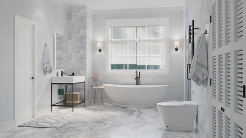 VELD Series 64 in. 2-Jetted Full Body Shower Panel System with Heavy Rain Shower and Spray Wand in Clear White