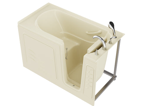 AZ3060WIRBS - ANZZI Coupe Series 30 in. x 60 in. Right Drain Quick Fill Walk-In Soaking Tub in Biscuit