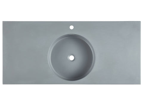 Siena 48" Console Sink in Matte Black with Matte Grey Counter Top