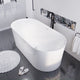 ANZZI Jericho Series 67" Air Jetted Freestanding Acrylic Bathtub in White