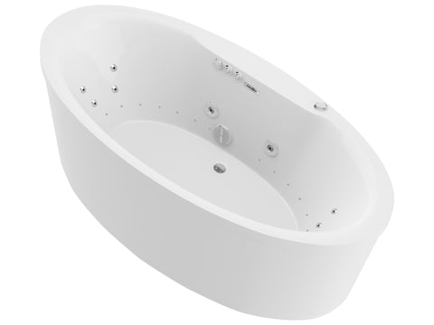 ANZZI Heidi 67 in. Whirlpool and Air Bath Tub in White