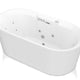 ANZZI Sofi 67 in. Center Drain Whirlpool and Air Bath Tub in White