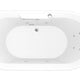 ANZZI Sofi 67 in. Center Drain Whirlpool and Air Bath Tub in White