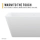 ANZZI Cenere 4.9 ft. Man-Made Stone Center Drain Freestanding Bathtub in Matte White