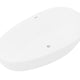 ANZZI Fiume 5.6 ft. Man-Made Stone Center Drain Freestanding Bathtub in Matte White