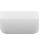 ANZZI Rossetto 5.6 ft. Solid Surface Center Drain Freestanding Bathtub in Matte White