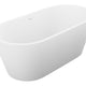 ANZZI Rossetto 5.6 ft. Solid Surface Center Drain Freestanding Bathtub in Matte White