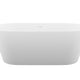 ANZZI Rossetto 5.6 ft. Solid Surface Center Drain Freestanding Bathtub in Matte White