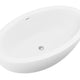 ANZZI Lusso 6.3 ft. Solid Surface Center Drain Freestanding Bathtub in Matte White