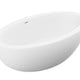 ANZZI Lusso 6.3 ft. Solid Surface Center Drain Freestanding Bathtub in Matte White