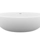 ANZZI Lusso 6.3 ft. Solid Surface Center Drain Freestanding Bathtub in Matte White