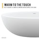 ANZZI Lusso 6.3 ft. Solid Surface Center Drain Freestanding Bathtub in Matte White