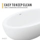 ANZZI Lusso 6.3 ft. Solid Surface Center Drain Freestanding Bathtub in Matte White