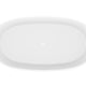 ANZZI Roccia 5.1 ft. Solid Surface Center Drain Freestanding Bathtub in Matte White