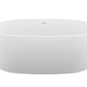 ANZZI Roccia 5.1 ft. Solid Surface Center Drain Freestanding Bathtub in Matte White