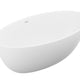 ANZZI Cestino 5.5 ft. Solid Surface Center Drain Freestanding Bathtub in Matte White