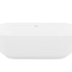 ANZZI Sabbia 5.9 ft. Solid Surface Center Drain Freestanding Bathtub in Matte White