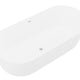 ANZZI Sabbia 5.9 ft. Solid Surface Center Drain Freestanding Bathtub in Matte White