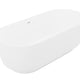 ANZZI Sabbia 5.9 ft. Solid Surface Center Drain Freestanding Bathtub in Matte White