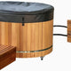 SaunaSpa Cedar Wood Barrel Style Cold Plunge with Remote Chiller