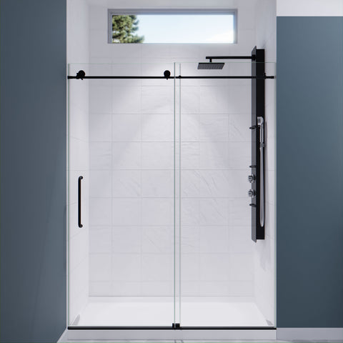 ANZZI Leon Series 60 in. by 76 in. Frameless Sliding Shower Door with Handle