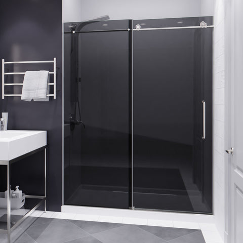 ANZZI Madam Series 60 in. by 76 in. Frameless Sliding Shower Door with Handle