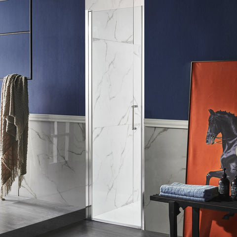 ANZZI Lancer 29 in. x 72 in. Semi-Frameless Shower Door with TSUNAMI GUARD