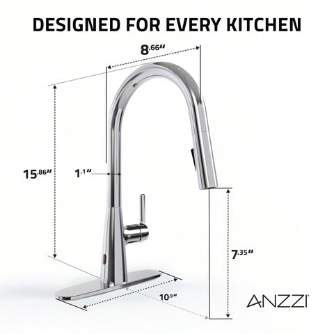 Adela Series Modern Touchless Pull-Down Kitchen Faucet