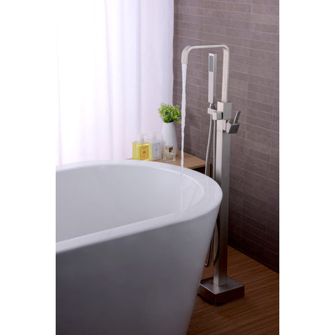 FS-AZ0031BN - ANZZI Victoria 2-Handle Claw Foot Tub Faucet with Hand Shower in Brushed Nickel