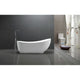 FT-AZ090 - ANZZI Talyah Series 71 in. x 35 in. Flat Bottom Acrylic Freestanding Soaking Bathtub with Center Drain in Glossy White