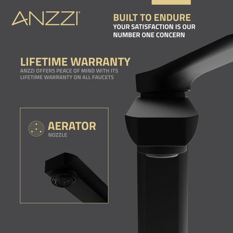 ANZZI Single Handle Single Hole Bathroom Faucet With Pop-up Drain