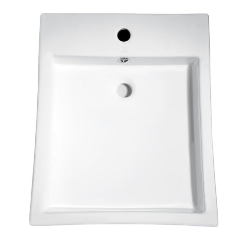 ANZZI Deux Series Ceramic Vessel Sink in White