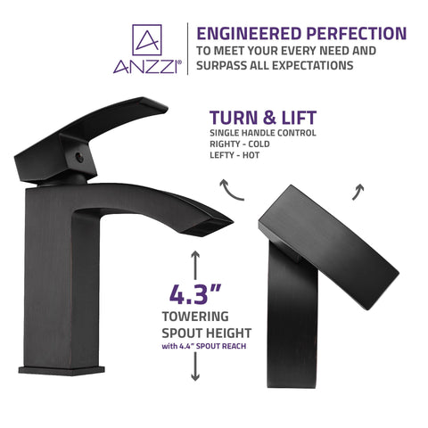 Revere Series Single Hole Single-Handle Low-Arc Bathroom Faucet in Oil Rubbed Bronze