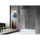 SD-AZ07-01BN - ANZZI Consort Series 60 in. by 72 in. Frameless Hinged Alcove Shower Door in Brushed Nickel with Handle