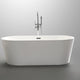 ANZZI Chand 67 in. Acrylic Flatbottom Freestanding Bathtub in White