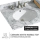 ANZZI Chateau 36 in. W x 22 in. D Bathroom Bath Vanity Set with Carrara Marble Top with White Sink