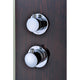 SP-AZ021 - ANZZI Pure 59 in. 3-Jetted Full Body Shower Panel System with Heavy Rain Shower and Spray Wand in Mahogany Style Deco-Glass