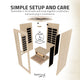 Lucia 1- Person Indoor Hemlock Wooden Carbon FAR Infrared Home Sauna Room with LED Touch Control Panel and Heater