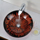Ore Series Deco-Glass Vessel Sink in Lustrous Red and Black