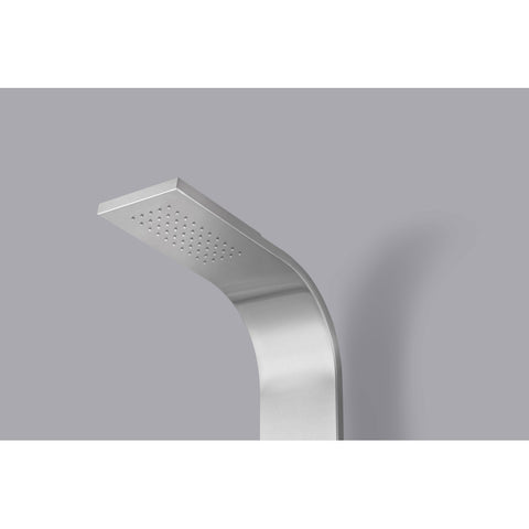 ANZZI King 48 in. Full Body Shower Panel with Heavy Rain Shower and Spray Wand in Brushed Steel