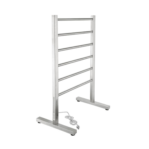 TW-AZ068BN - ANZZI Kiln Series 6-Bar Stainless Steel Floor Mounted Electric Towel Warmer Rack in Brushed Nickel