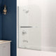 28 in. x 56 in. Frameless Tub Door with TSUNAMI GUARD in Polished Chrome