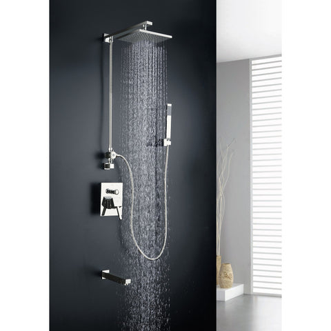 Byne 1-Handle 1-Spray Tub and Shower Faucet with Sprayer Wand in Polished Chrome