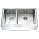 ANZZI ELYSIAN Series 36 in. Farm House 40/60 Dual Basin Handmade Stainless Steel Kitchen Sink