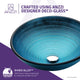 ANZZI Enti Series Deco-Glass Vessel Sink in Lustrous Blue