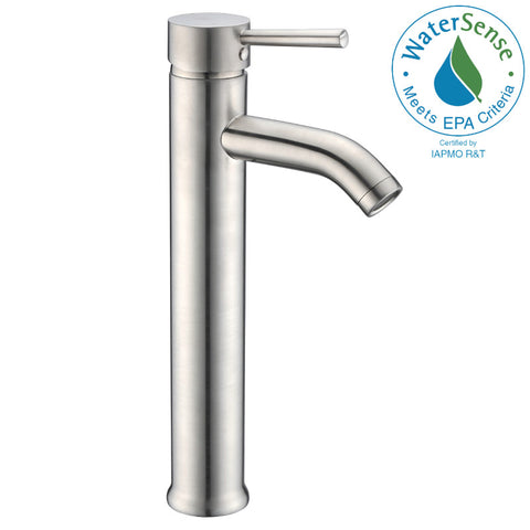 L-AZ040 - ANZZI Fann Single Hole Single-Handle Vessel Bathroom Faucet in Brushed Nickel