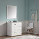 Chateau 36 in. W x 35 in. H Bath Vanity in Rich White with Carrara White Marble Vanity Top in Carrara White with White Basin