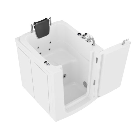 AZ3238RWH - ANZZI Coupe Series 32 in. x 38 in. Right Swinging Door Walk-In Whirlpool Tub with Right Swinging Door in White