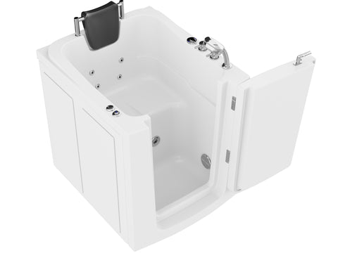 ANZZI Coupe Series 32 in. x 38 in. Right Swinging Door Walk-In Whirlpool Tub with Right Swinging Door in White