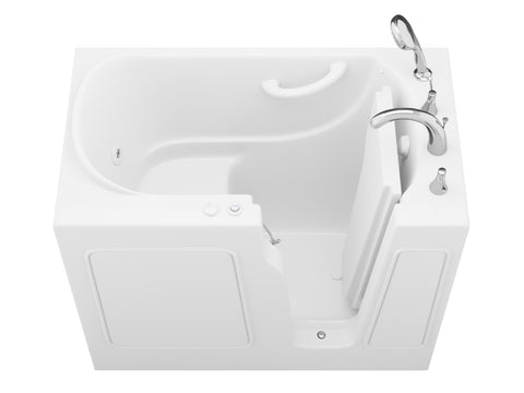 ANZZI Value Series 26 in. x 46 in. Right Drain Quick Fill Walk-in Whirlpool Tub in White